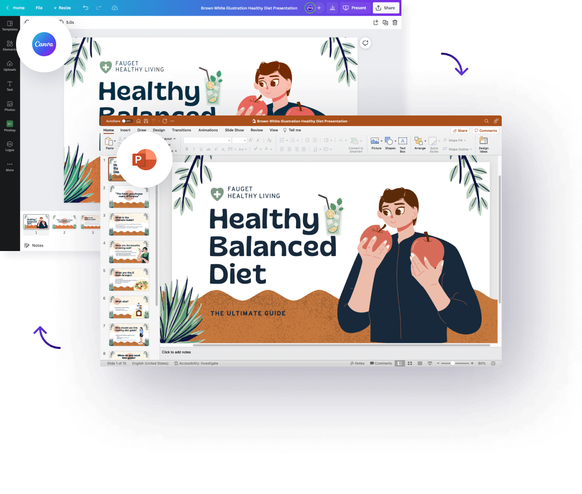 Canva to Powerpoint converter example