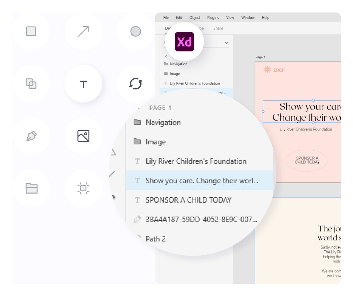 Adobe XD example