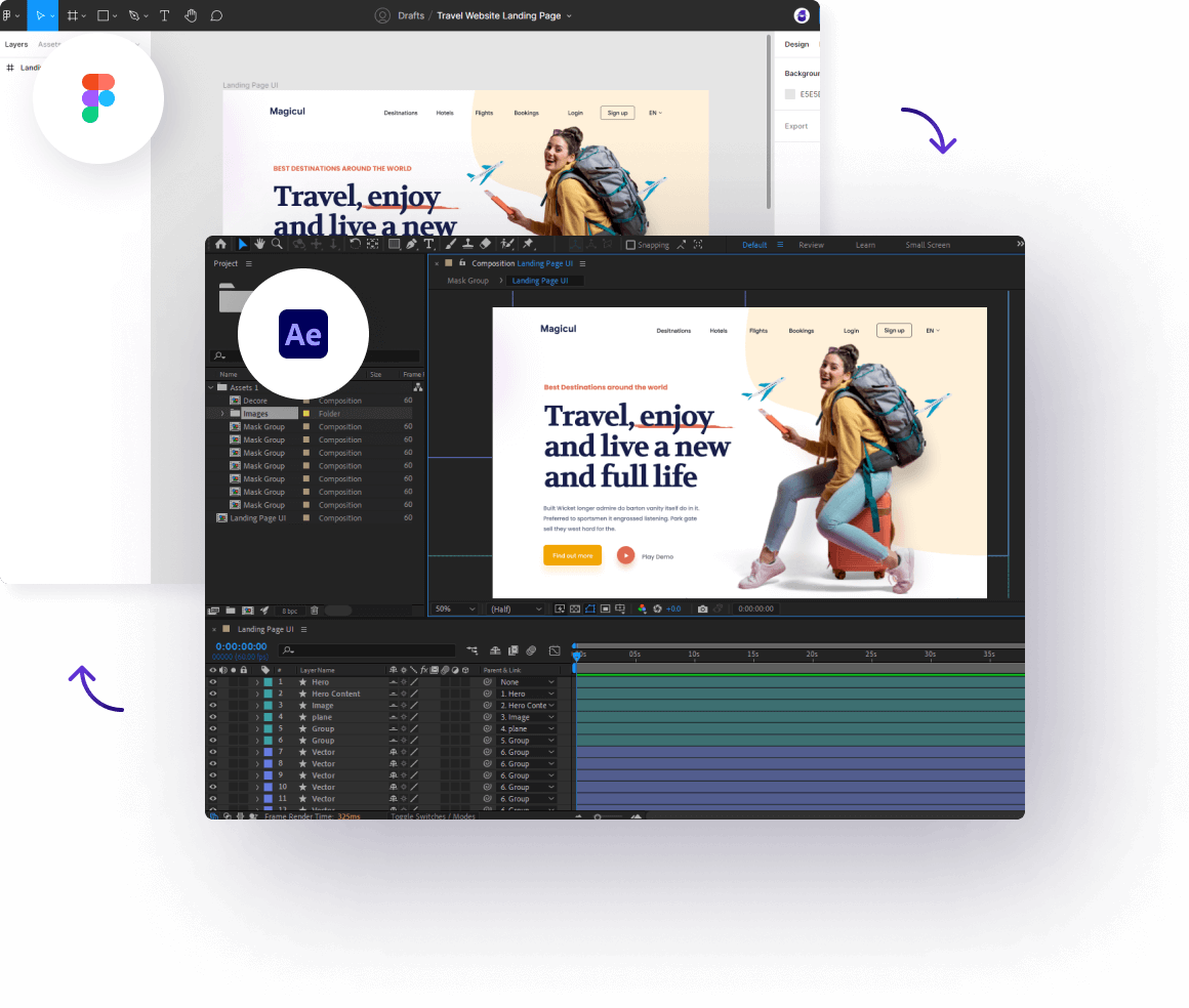 Figma to After Effects converter example