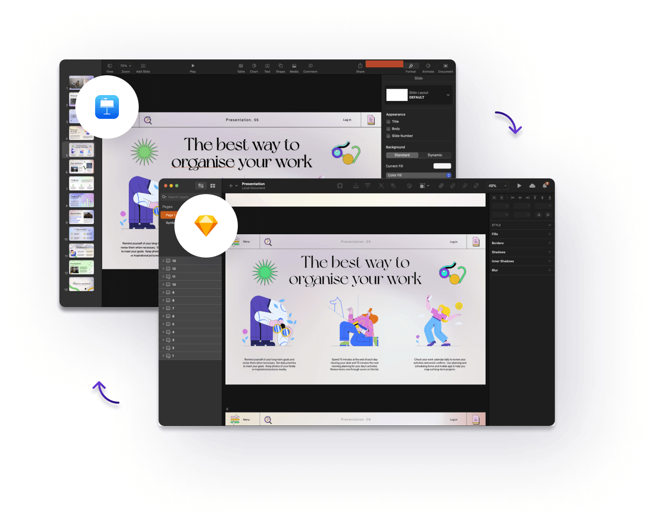 Keynote to Sketch converter example