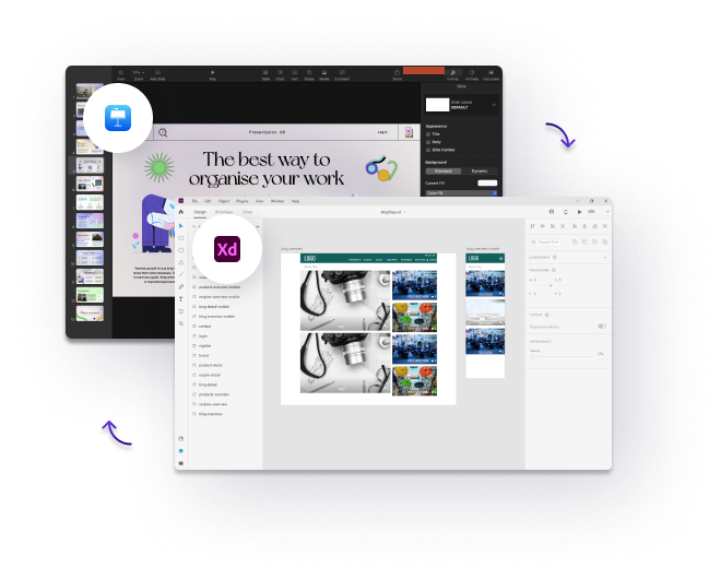 Keynote to Adobe XD converter example