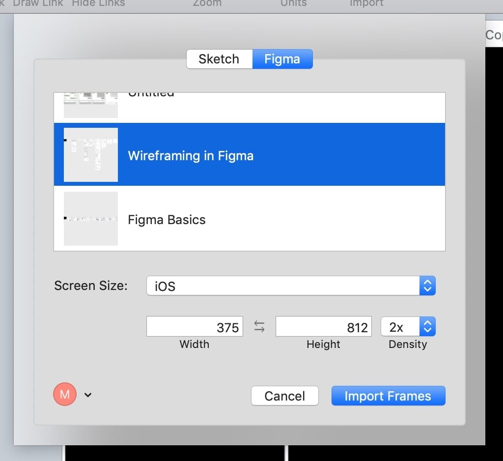 flinto figma select dialog