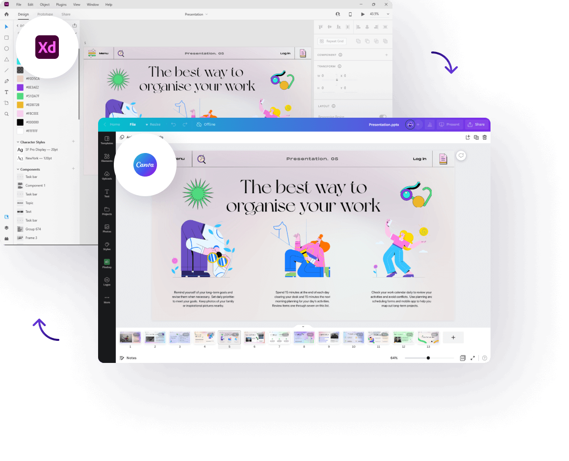Xd to Canva converter example